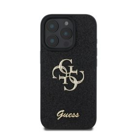   Guess Fixed Glitter Big 4G Apple iPhone 16 Pro Max hátlap tok, fekete/barna