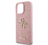 Guess PU Fixed Glitter 4G Metal Logo Apple iPhone 16 Pro hátlap tok, rózsaszín
