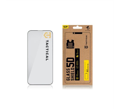 Tactical Glass Shield 5D Apple iPhone 16 Pro Max / 17 Pro Max kijelzővédő üvegfólia, fekete