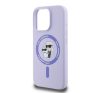 Karl Lagerfeld Silicone KC Heads Ring Apple iPhone 16 Pro hátlap tok, lila KLHMP16LSCMKCRHU