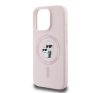 Karl Lagerfeld Silicone KC Heads Ring Apple iPhone 16 Pro Max hátlap tok, rózsaszín KLHMP16XSCMKCRHP