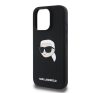 Karl Lagerfeld Liquid Silicone Karl Head MagSafe Apple iPhone 16 Pro hátlap tok, fekete