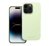 Roar Apple iPhone 16 prémium szilikon tok velúr béléssel, világoszöld