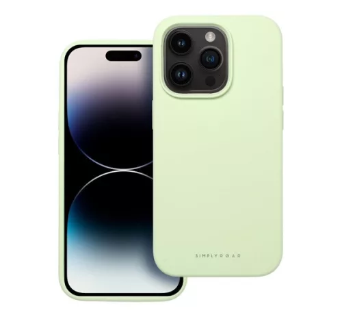 Roar Apple iPhone 16 prémium szilikon tok velúr béléssel, világoszöld