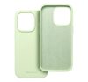 Roar Apple iPhone 16 Pro prémium szilikon tok velúr béléssel, világoszöld