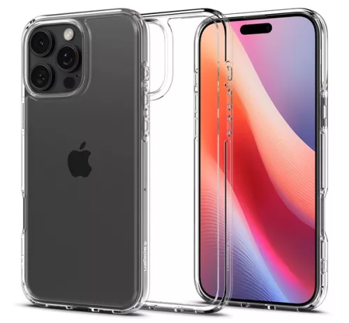 Spigen Ultra Hybrid Apple iPhone 16 Pro Max tok, Crystal Clear, átlátszó ACS07992