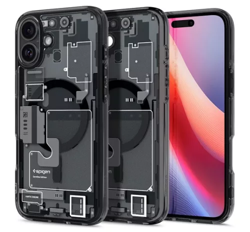 Spigen Ultra Hybrid MagFit Apple iPhone 16 Plus tok, Zero One, fekete ACS08078