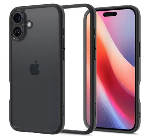 Spigen Ultra Hybrid Apple iPhone 16 Plus tok, Matte Black, fekete ACS08072