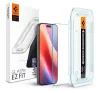 Spigen Glas.tR EZ Fit Apple iPhone 16 Pro / 17 / 17 Pro, tempered kijelzővédő fólia felhelyező kerettel (2db) AGL07928
