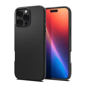   Spigen Liquid Air Apple iPhone 16 Pro Max tok, Matte Black, fekete ACS07988