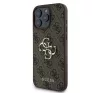 Guess PU 4G Metal Logo Apple iPhone 16 Pro hátlap tok, barna