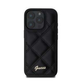   Guess PU Leather Quilted Apple iPhone 16 Pro Max hátlap tok, fekete