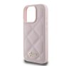Guess PU Leather Quilted Apple iPhone 16 Pro hátlap tok, rózsaszín
