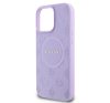 Guess Saffiano Peony Stamp Apple iPhone 16 Pro Max Magsafe kompatibilis hátlap tok, lila