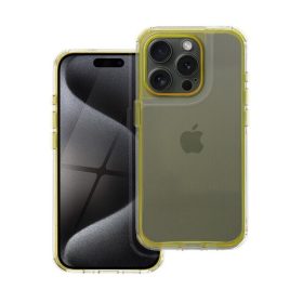   Matrix Apple iPhone 13 Pro hátlap tok kameravédő peremmel, sárga