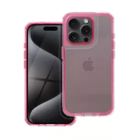   Matrix Apple iPhone 15 hátlap tok kameravédő peremmel, rózsaszín