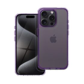   Matrix Apple iPhone 15 Pro Max hátlap tok kameravédő peremmel, lila