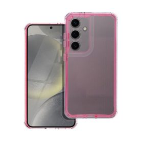   Matrix Samsung Galaxy S22 hátlap tok kameravédő peremmel, rózsaszín