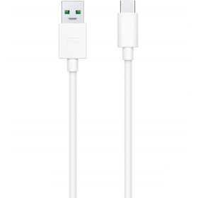   USB töltő- és adatkábel, USB Type-C, 100 cm, 65W, gyorstöltés, Realme, fehér, gyári