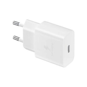   Hálózati töltő adapter, 15W, USB Type-C aljzat, PD, gyorstöltés, Samsung, fehér, gyári