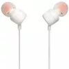 Vezetékes sztereó fülhallgató, 3.5 mm, mikrofon, funkció gomb, JBL T110, fehér, gyári