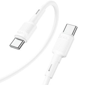   USB Type-C töltő- és adatkábel, USB Type-C, 100cm, 60W, gyorstöltés, PD, Hoco X83 Victory, fehér