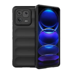   Xiaomi 13 Pro, Szilikon tok, közepesen ütésálló, 3D minta, fekete