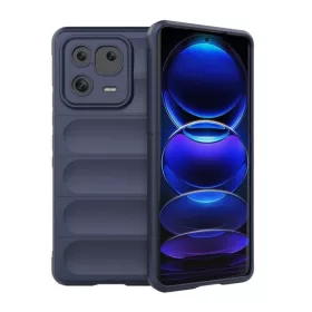   Xiaomi 13 Pro, Szilikon tok, közepesen ütésálló, 3D minta, sötétkék