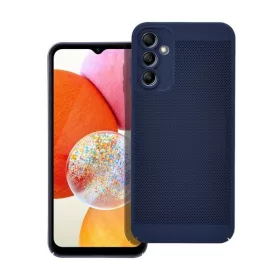   Samsung Galaxy A14 4G / A14 5G SM-A145F / A146B, Műanyag hátlap védőtok, légáteresztő, lyukacsos minta, Breezy, sötétkék