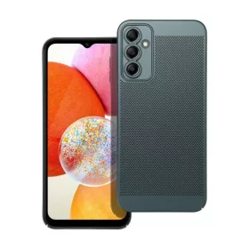   Samsung Galaxy A14 4G / A14 5G SM-A145F / A146B, Műanyag hátlap védőtok, légáteresztő, lyukacsos minta, Breezy, sötétzöld