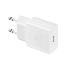   Hálózati töltő adapter, 15W, USB Type-C aljzat, PD, gyorstöltés, Samsung, fehér, gyári