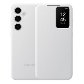   Samsung Galaxy S24 Plus SM-S926, Oldalra nyíló tok, hívás mutatóval, kártyatartóval, Smart View Wallet, fehér, gyári