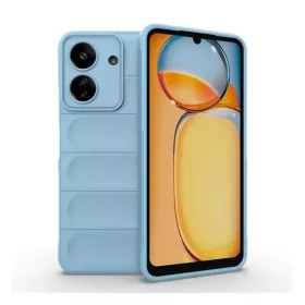   Xiaomi Redmi 13C 4G / Poco C65, Szilikon tok, közepesen ütésálló, 3D minta, világoskék