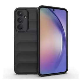   Samsung Galaxy A55 5G SM-A556B, Szilikon tok, közepesen ütésálló, 3D minta, fekete
