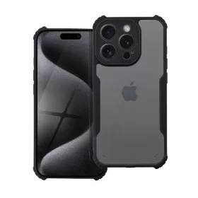   Xiaomi Redmi 13C 4G / Poco C65, Szilikon tok, közepesen ütésálló, légpárnás sarok, akril hátlap, Anti-Drop Case, átlátszó/fekete