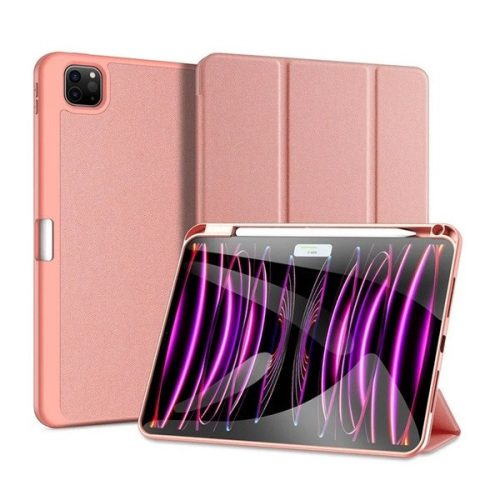 Apple iPad Pro 11 (2024 / 2025), mappa tok, Smart Case, érintőceruza tartó, Dux Ducis Domo, rózsaszín
