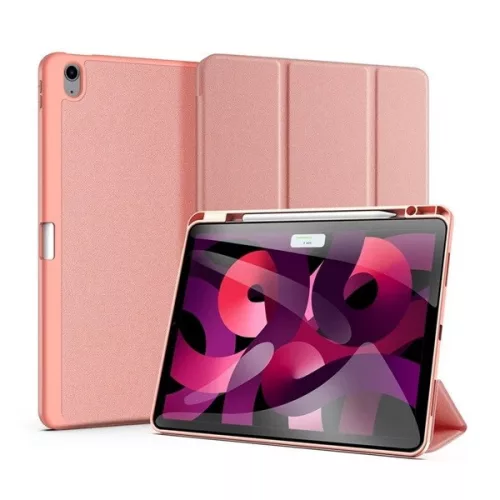 Apple iPad Air 13 (2024 / 2025), mappa tok, Smart Case, érintőceruza tartó, Dux Ducis Domo, rózsaszín
