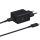 Hálózati töltő adapter, 45W, USB Type-C aljzat, USB Type-C - USB Type-C kábellel, PD, PDO / PPS, gyorstöltés, Samsung, fekete, gyári