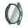 Samsung Galaxy Watch 7 (44 mm) SM-L310 / L315, Műanyag védőkeret, kijelzővédő üveggel, közepesen ütésálló, szíj nélkül, sötétzöld