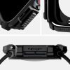 Apple Watch 10-11 (42 mm), Szilikon védőkeret, ütésálló, szíj nélkül, Spigen Rugged Armor, fekete