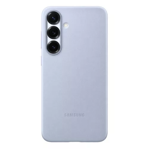 Samsung Galaxy S25 Plus SM-S936, Műanyag hátlap védőtok, ökobőr hátlap, KindSuit, világoskék, gyári
