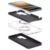 Samsung Galaxy S25 Ultra SM-S938, Szilikon tok, közepesen ütésálló, Magsafe töltővel kompatibilis, Spigen Silicone Fit Mag, fekete