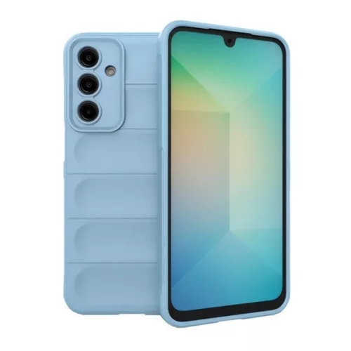 Samsung Galaxy A56 5G SM-A566B, Szilikon tok, közepesen ütésálló, 3D minta, világoskék