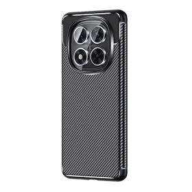   Xiaomi Redmi Note 14 Pro 5G (Global) / Poco X7, Szilikon tok, közepesen ütésálló, légpárnás sarok, karbon minta, fekete