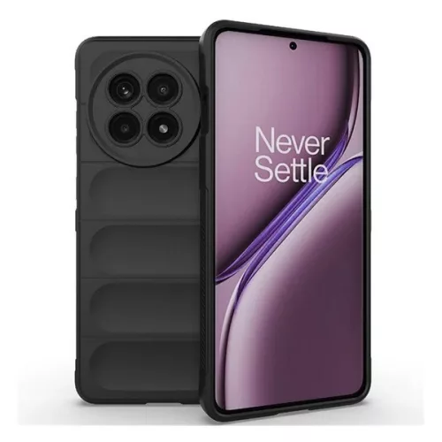 OnePlus 13R / Ace 5 / Ace 5 Pro, Szilikon tok, közepesen ütésálló, 3D minta, fekete
