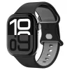 Apple Watch 4-6, SE, SE (2022), SE (2025) (38 / 40 mm) / Watch 7-9 (41 mm) / Watch 10-11 (42 mm), szilikon pótszíj, állítható, Spigen Nano Pop, fekete/szürke