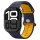 Apple Watch 4-6, SE, SE (2022), SE (2025) (38 / 40 mm) / Watch 7-9 (41 mm) / Watch 10-11 (42 mm), szilikon pótszíj, állítható, Spigen Nano Pop, sötétkék/sárga