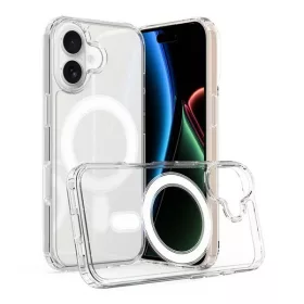  Apple iPhone 17, Szilikon tok, közepesen ütésálló,  légpárnás sarok, Magsafe kompatibilis, átlátszó
