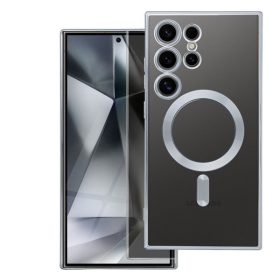   Electro Mag Samsung Galaxy S24 Ultra MagSafe kompatibilis hátlap tok, ezüst