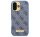 Guess 4G Logo Plate iPhone 16 Pro MagSafe kemény hátlap tok, kék GUHMP16LU4GPRB